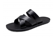 Men Sandals SKT-75 Black Leather (Oiled)